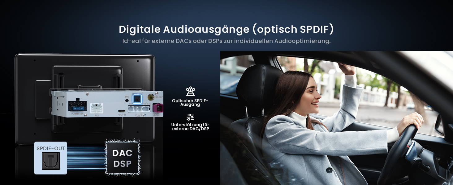 Der Text lautet „Digital kollisjonsvarsel“. Armaturenbrett-Ansicht mit digitaler Display-Schnittstelle im Fahrzeug.