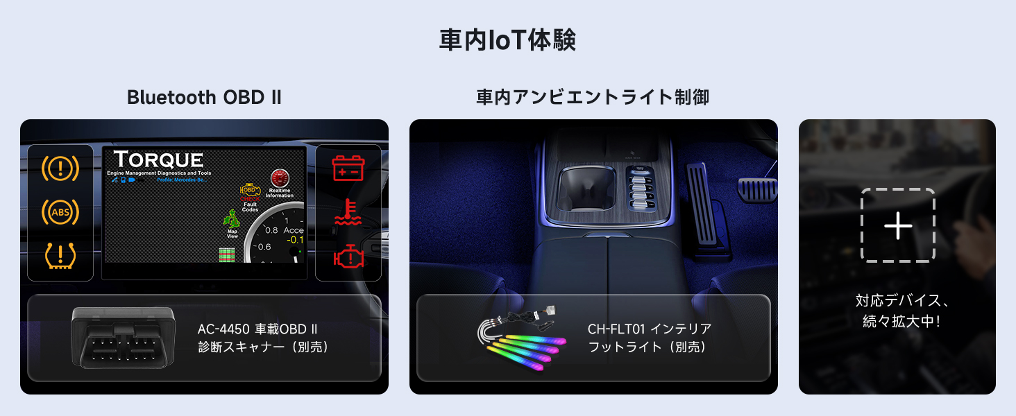 Bluetooth接続と強力冷却で、安定したカーIoTを実現