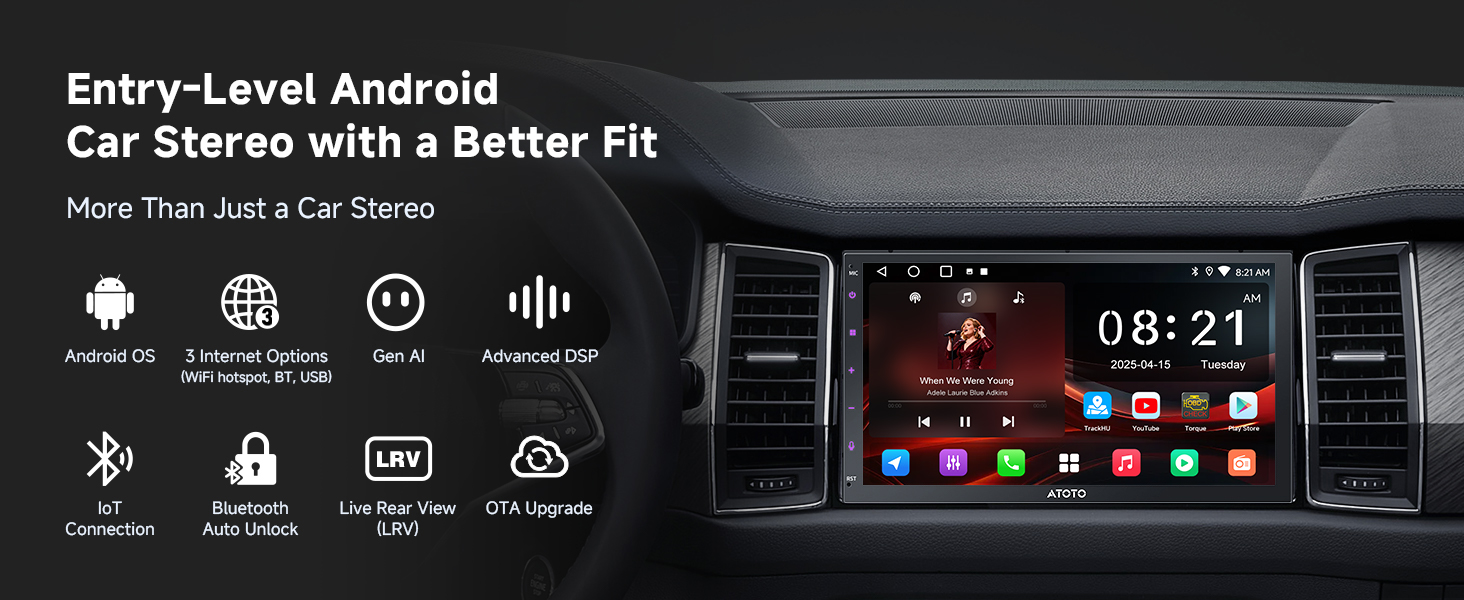 ATOTO 7-Inch Double Din Android Car Stereo