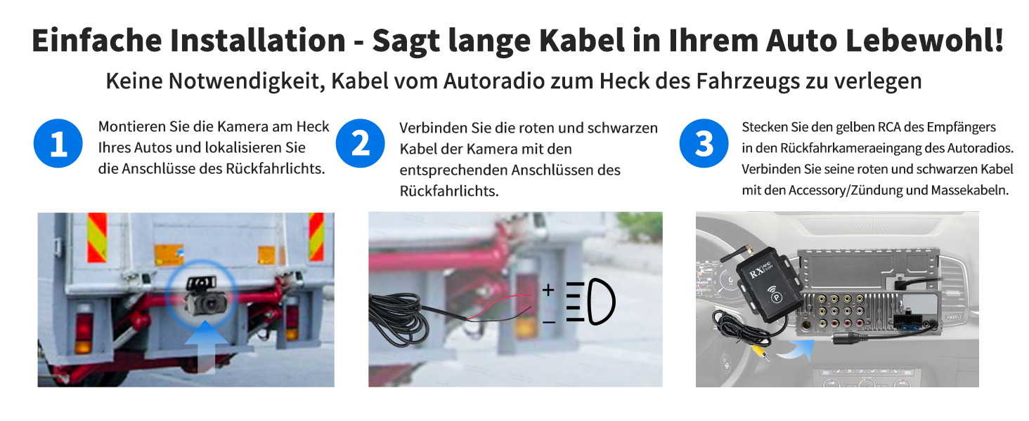 Einfache Installation – Sagt lange Kabel in Ihrem Auto Lebewohl!