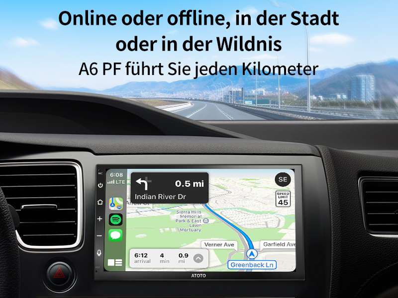 Online oder Offline,Stadtstraßen oder Wildwege - A6 PF führt Sie jeden Kilometer