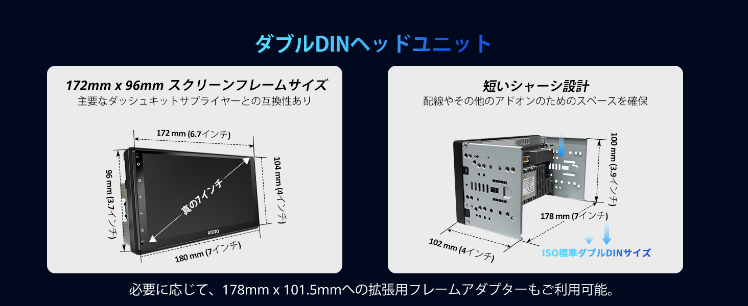 ダブルDINヘッドユニット
