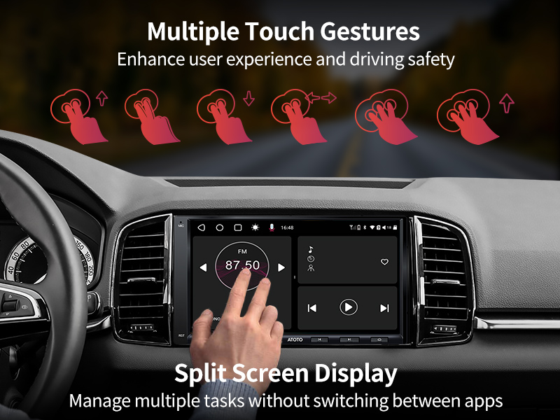 Multiple Touch Gestures & Split Screen Display