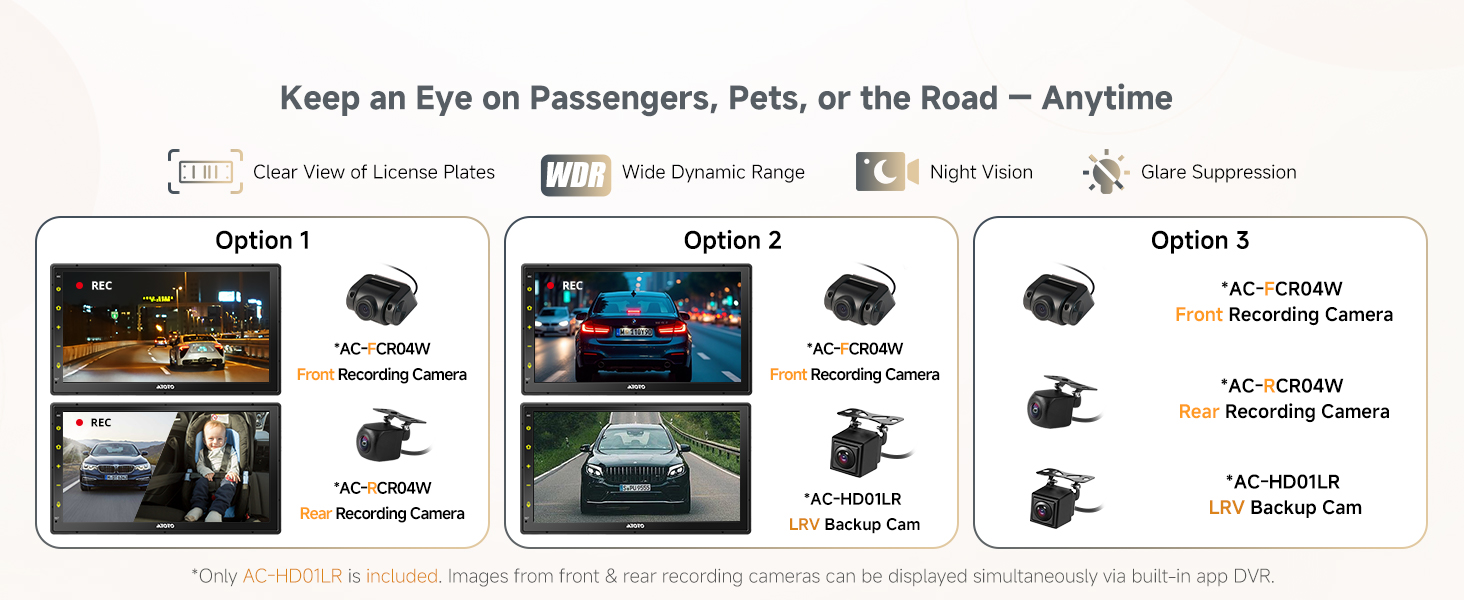 Front and Rear Dual Cameras Recording