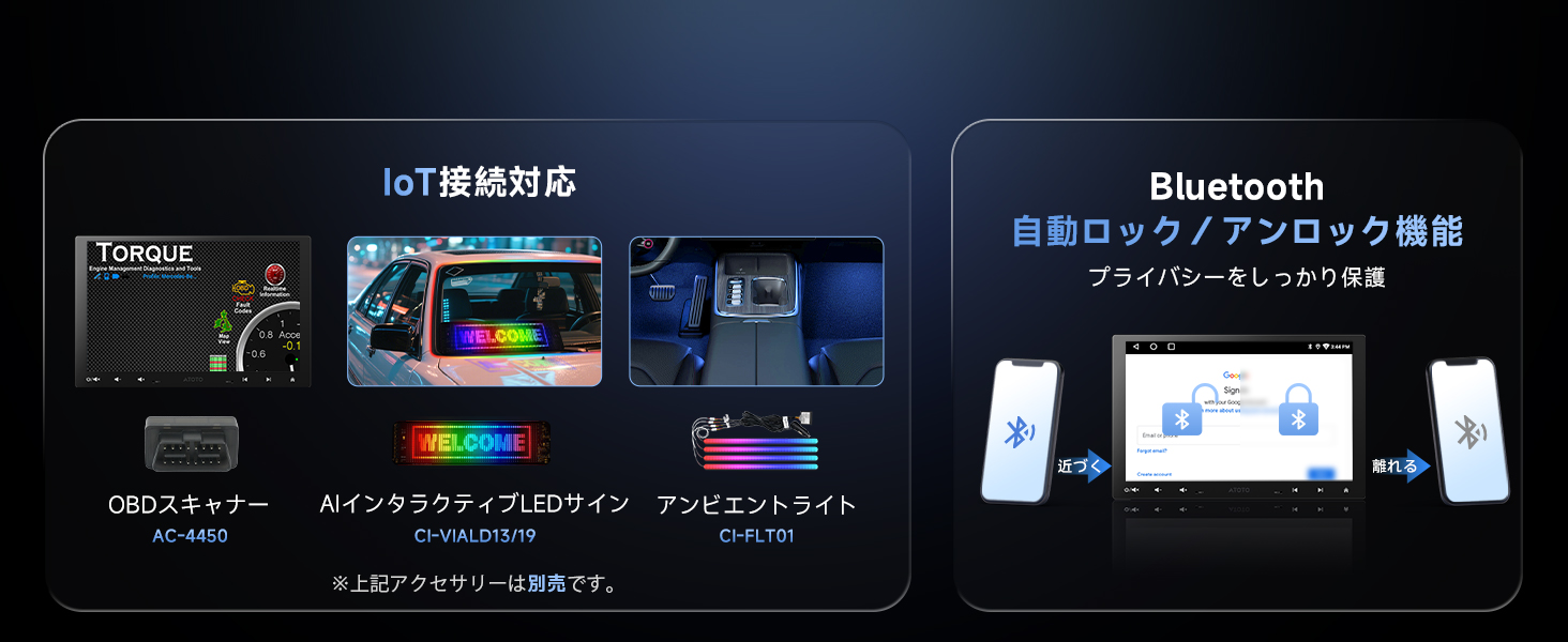 ATOTO A5L 10インチ 2Din/1Din ディスプレイオーディオ Android