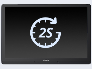 Interfaccia nera o display del dispositivo con timer circolare bianco o icona dell'orologio con indicatore numerico «25