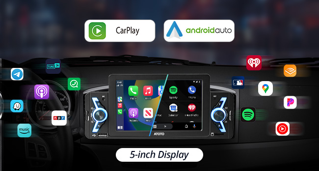 single din carplay screen