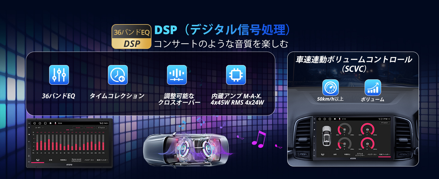 高度なDSP + 36バンドEQ