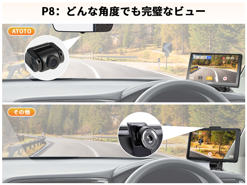 ATOTO P8 ポータブルナビ 7インチ ディスプレイオーディオ