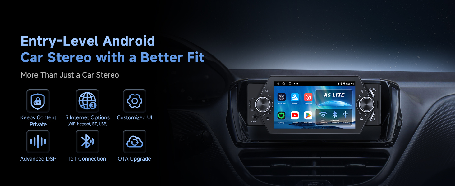 single din apple carplay radio