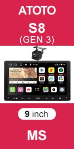 ATOTO S8 8コア 9インチQLED 2DIN Android ディスプレイ