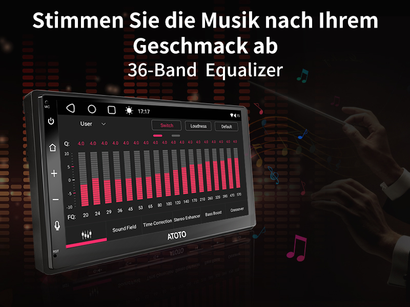 Stimmen Sie die Musik nach Ihrem Geschmack ab - 36-Band  Equalizer