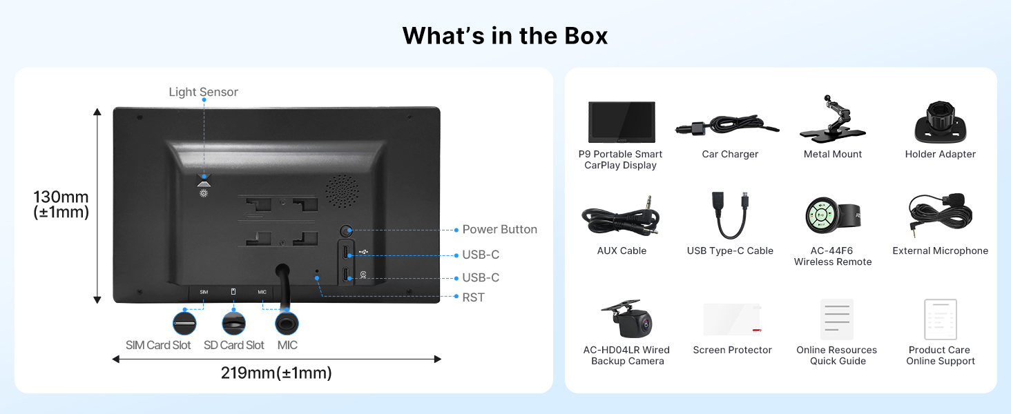 portable carplay screen for car