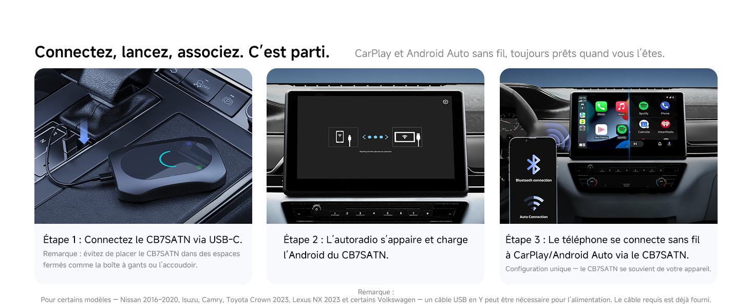 Schéma technique ou pages de manuel d'instructions présentant les spécifications de l'appareil et les instructions de configuration avec de multiples illustrations détaillées.
