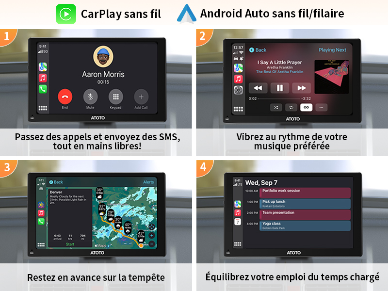 CarPlay sans fil, Android Auto sans fil et filaire