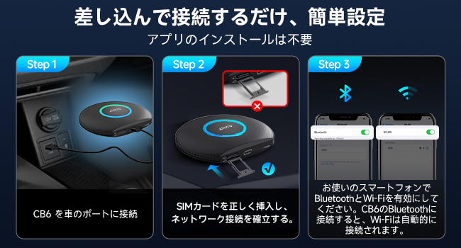 Android用ワイヤレスCarPlayアダプター
