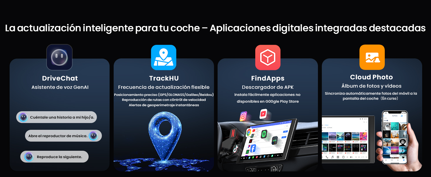 Captura de pantalla de la interfaz que muestra los iconos de la aplicación y los elementos de navegación con el diseño de la interfaz del dispositivo móvil.