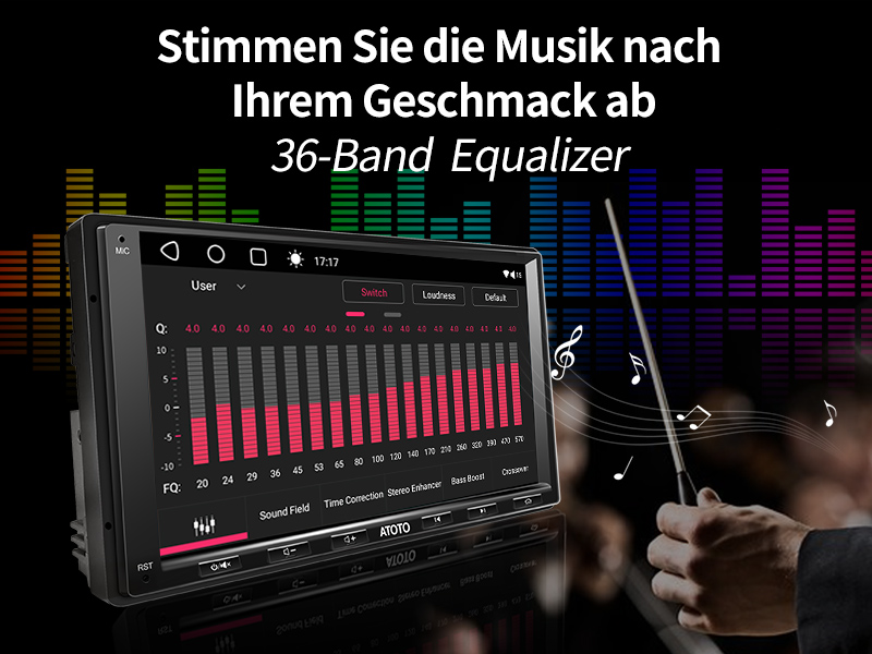 Stimmen Sie die Musik nach Ihrem Geschmack ab - 36-Band  Equalizer