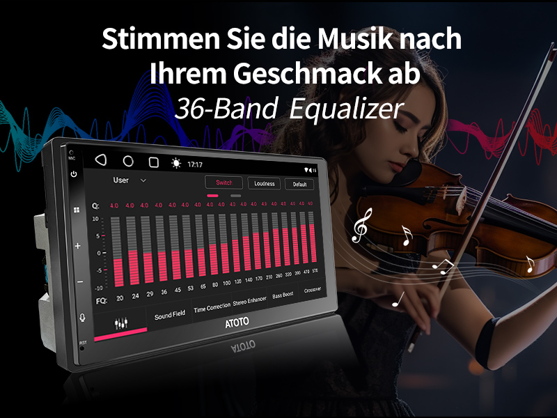 Stimmen Sie die Musik nach Ihrem Geschmack ab - 36-Band  Equalizer