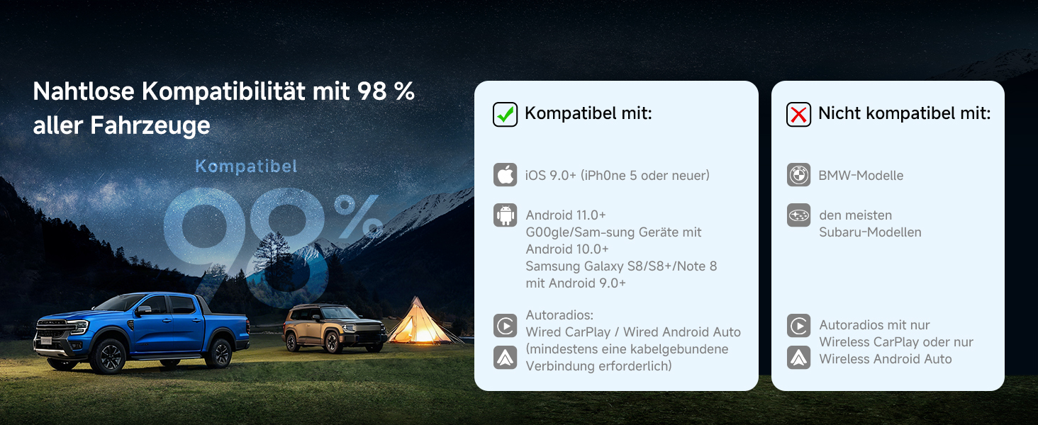 Der Text lautet „Nächtens Kennzeichnung mit FB-V für alle Fahrzeuge“. Screenshot der Social Media- oder Messaging-Oberfläche, der eine Konversation über fahrzeugbezogene Themen auf Deutsch zeigt.
