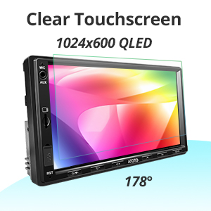 qled touchscreen car radio
