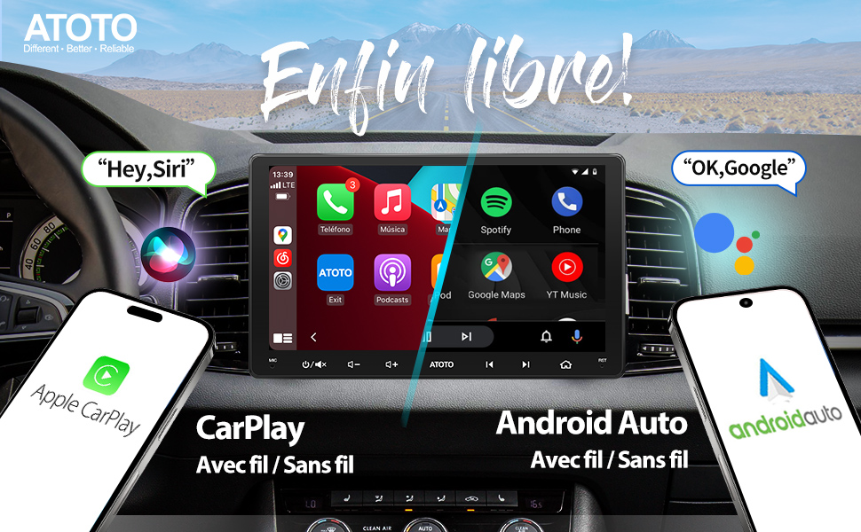 CarPlay sans fil Android Auto sans fil