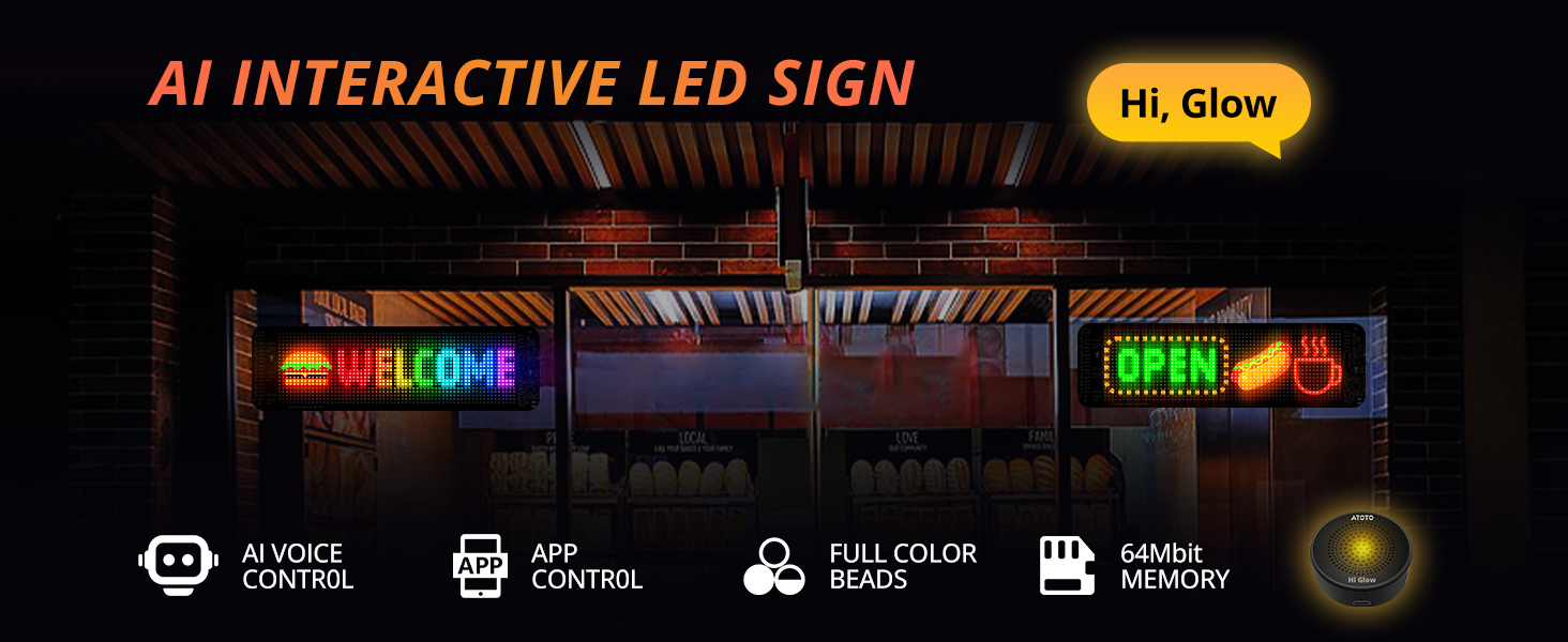 led signs for car