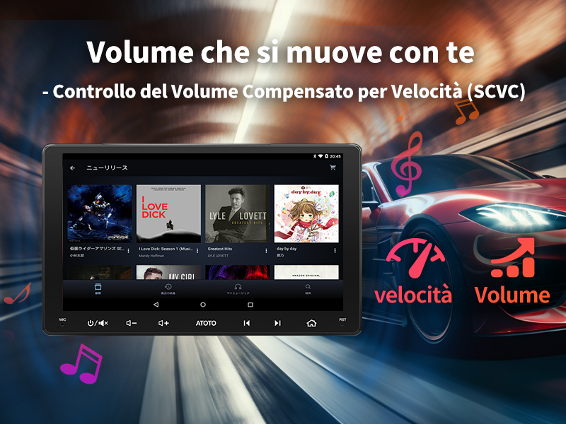 Volume che si muove con te - Controllo del Volume Compensato per Velocità (SCVC)