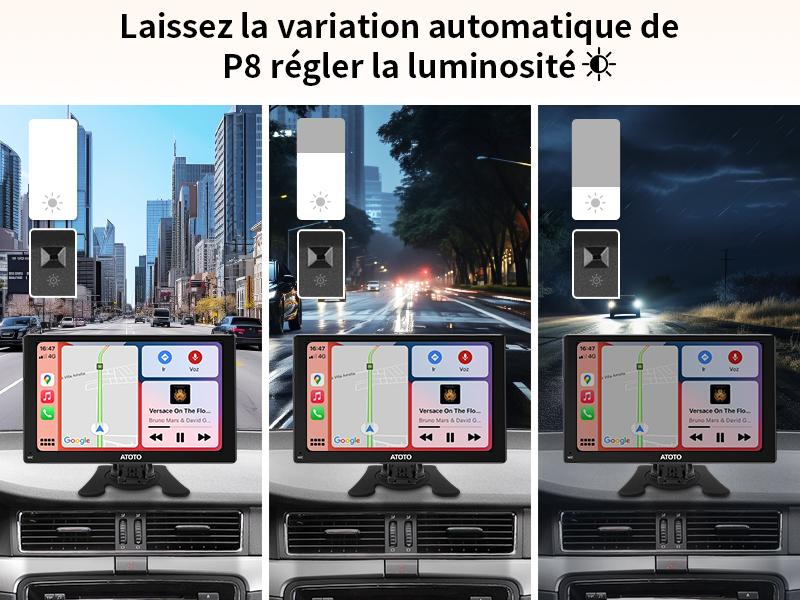 Laissez la fonction de gradation automatique du P8 réguler la luminosité