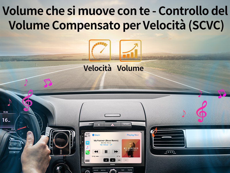 Volume che si muove con te - Controllo del Volume Compensato per Velocità (SCVC)