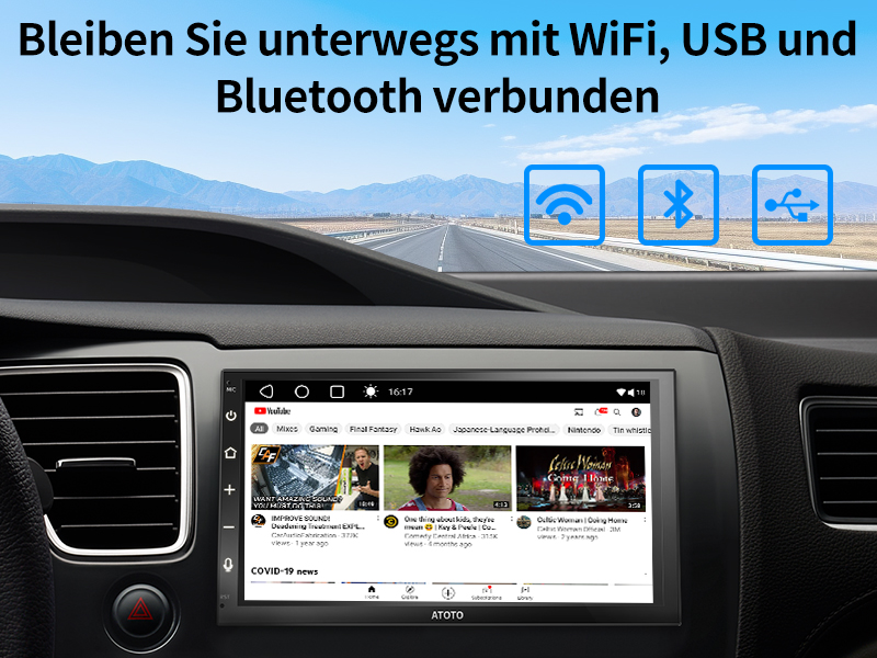 Bleiben Sie Unterwegs mit dem Internet verbunden – mit WiFi, USB & Bluetooth