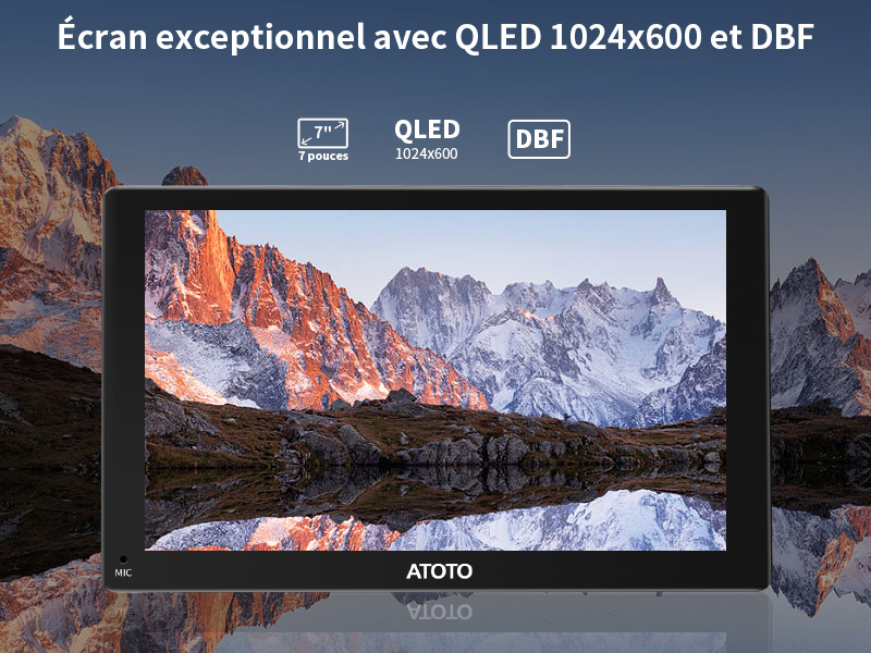 Écran exceptionnel avec QLED 1024x600 et DBF