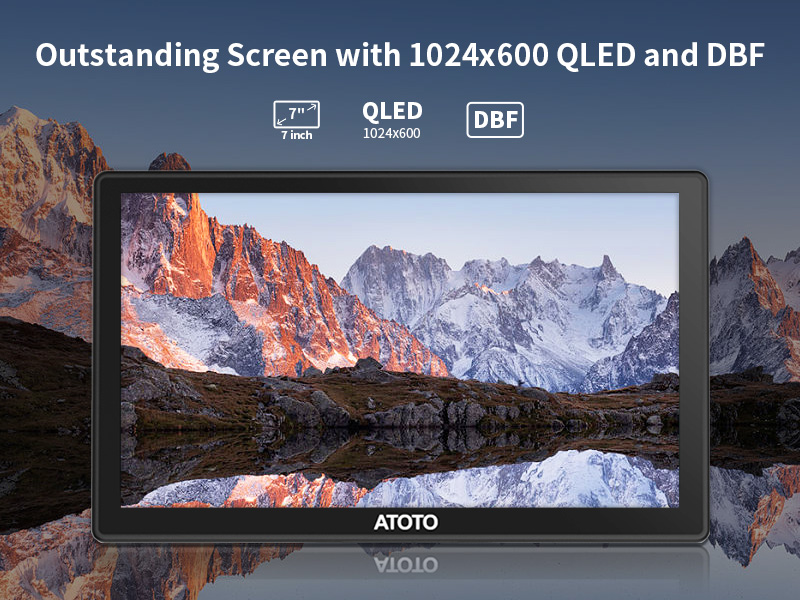 7-inch Ultra Clear QLED Display with 1024x600 resolution