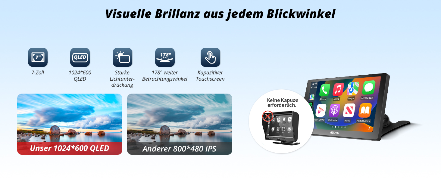 Digitales Anzeigegerät mit optischer Brillanz mit OLED-Technologie. Bietet mehrere Betrachtungswinkel, eine hohe Auflösung und Funktionen zur App-Integration