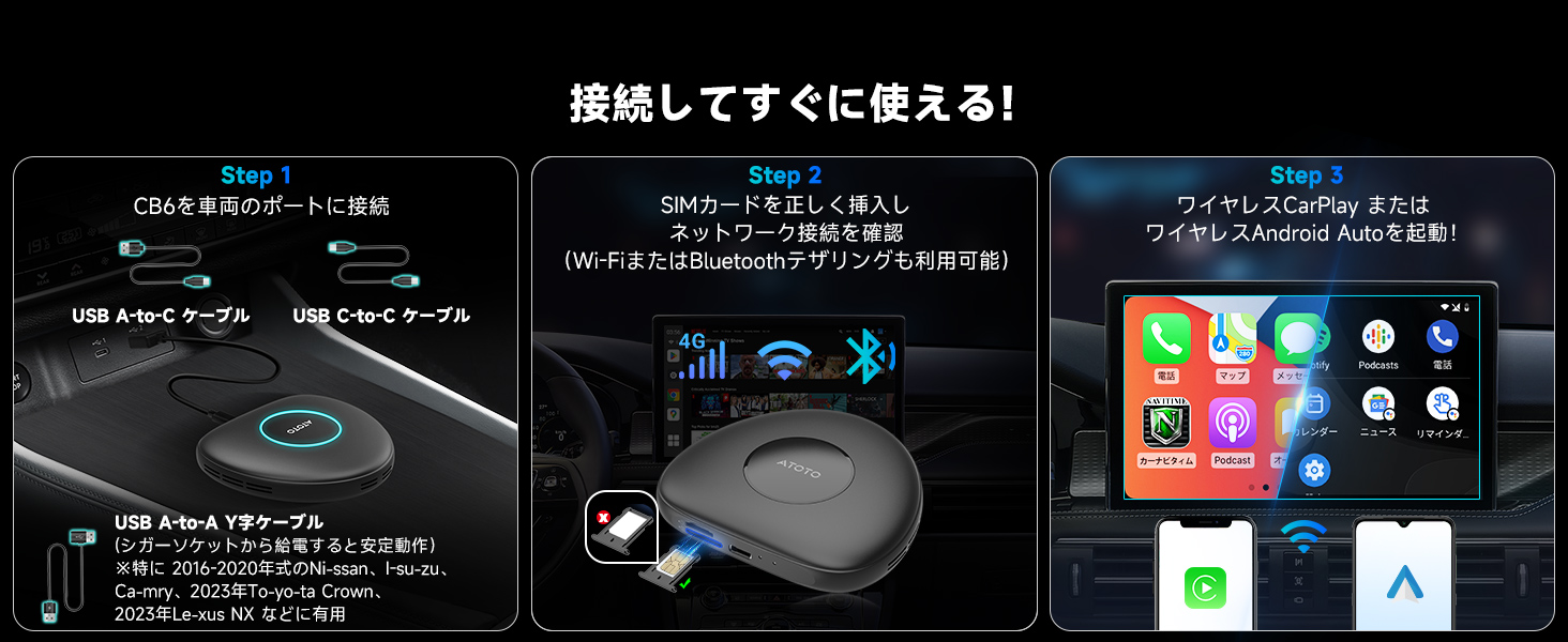 車でyoutube見る方法