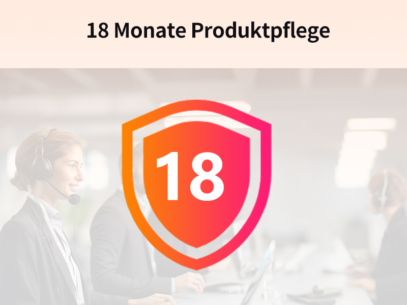 18 Monate Produktpflege