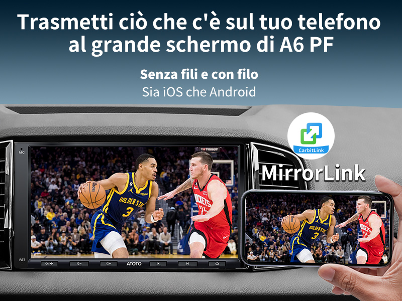 Trasmetti ciò che c'è sul tuo telefono al grande schermo di A6 PF