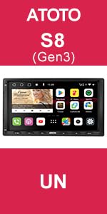 ATOTO S8 UN 7&#34; QLED Double Din Android in-Dash Navigation, Wireless CarPlay &amp; Android Auto, AI Vo...