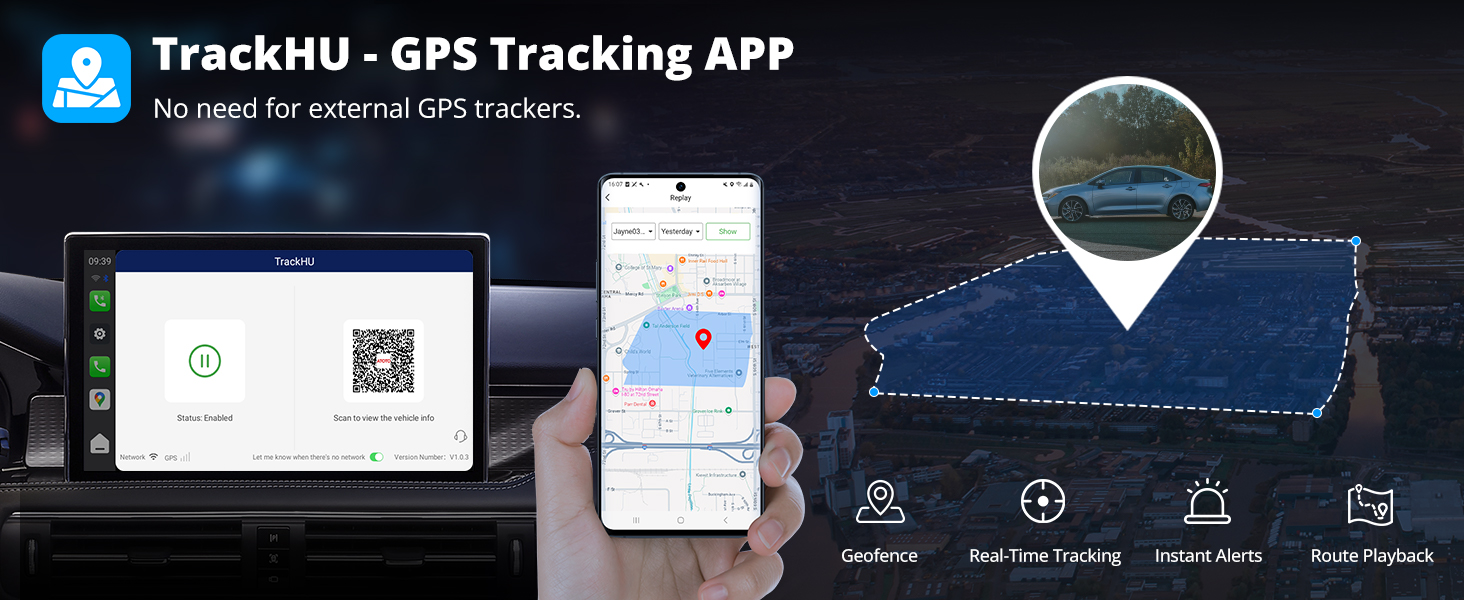 built-in GPS Tracking APP