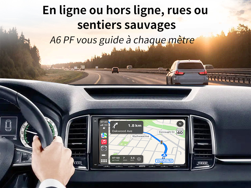 En ligne ou hors ligne,rues ou sentiers sauvages-A6 PF vous guide à chaque mètre