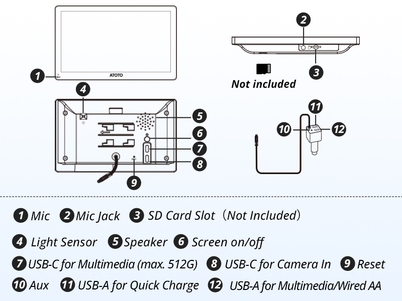 P807PR carplay screen for car