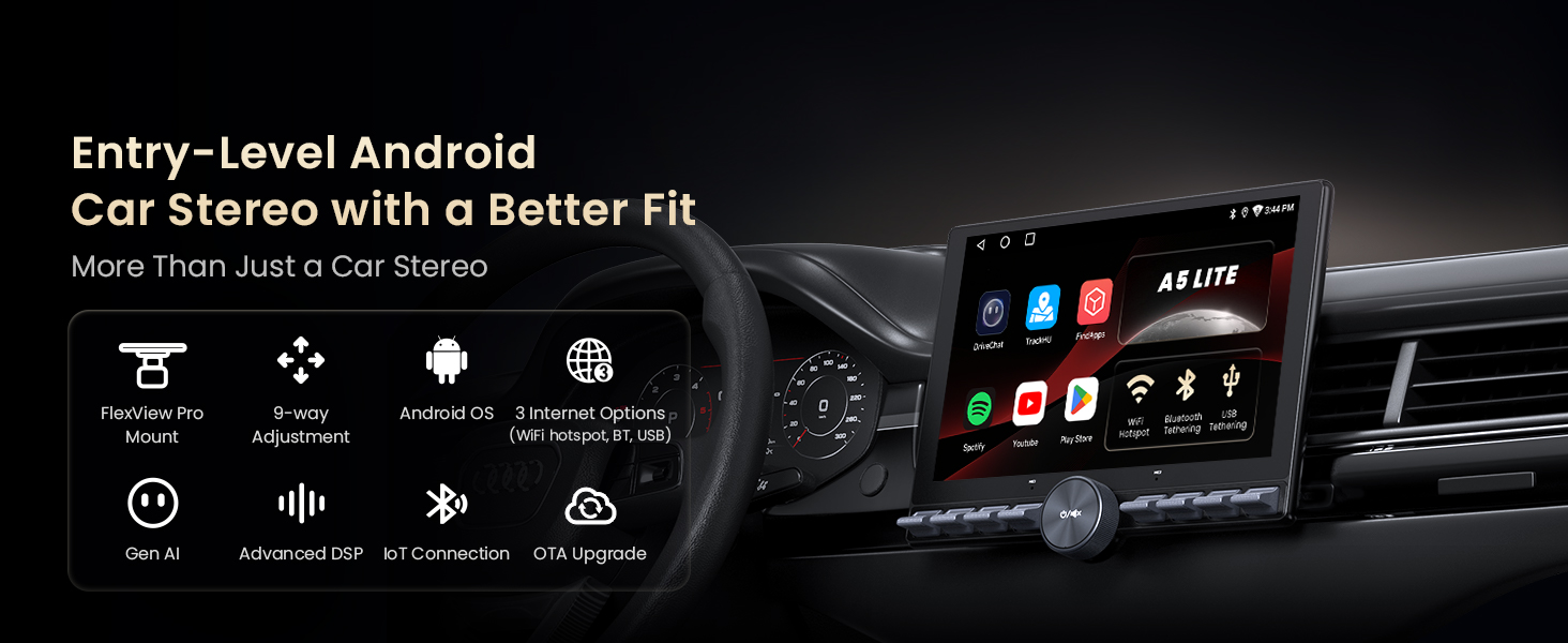 A5L car stereo floating screen with button