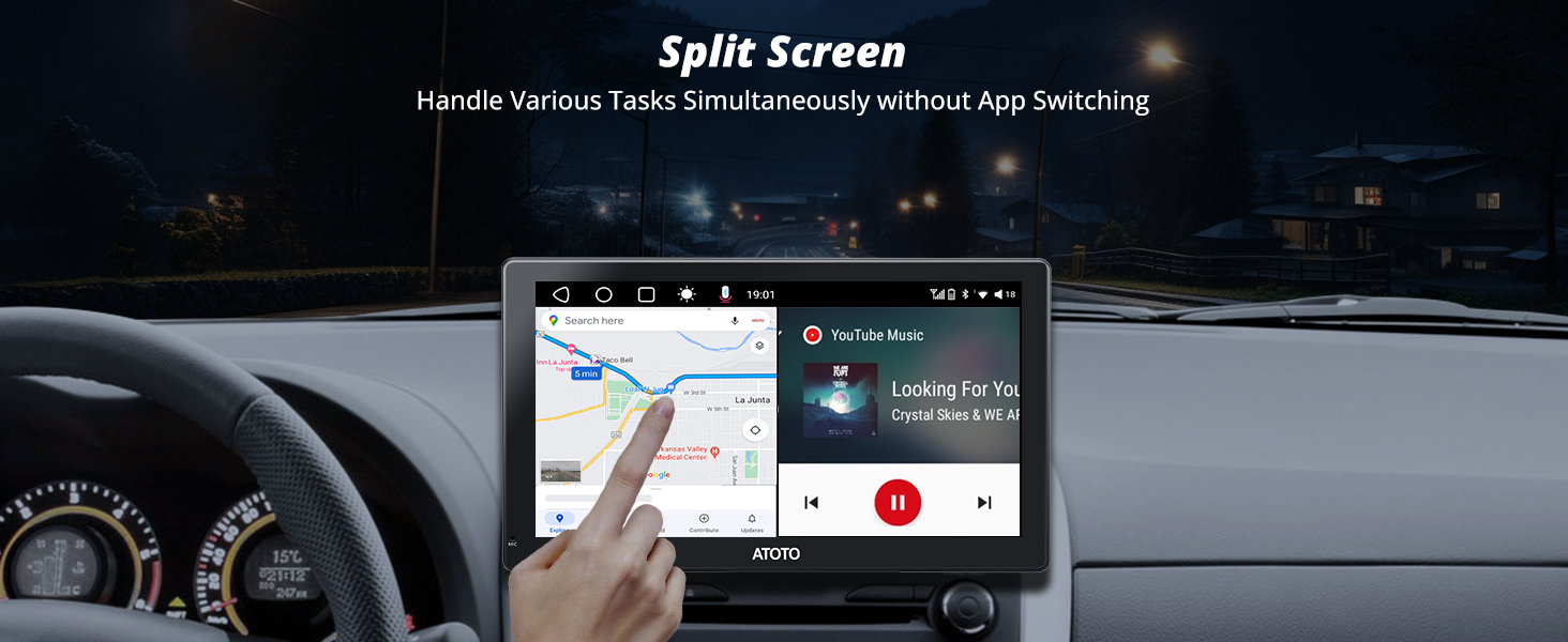 wireless carplay screen for car  AI car navigation AI car accessories AI driving assistant