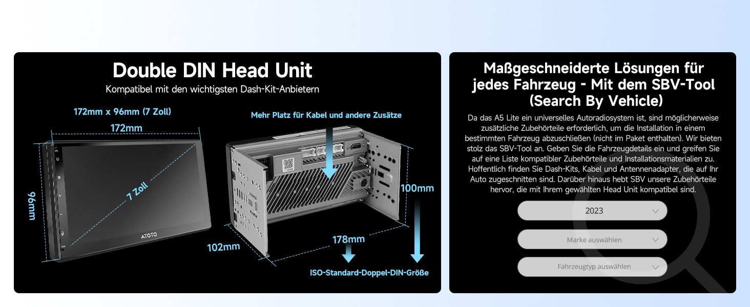 Head Unit und SBV-Tool