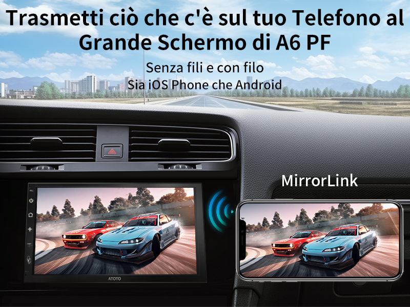 Trasmetti ciò che c'è sul tuo Telefono al Grande Schermo di A6 PF