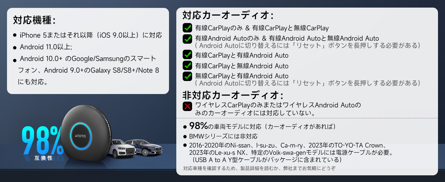 ワイヤレスカープレイアダプター