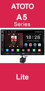 ATOTO A5L 7inch Android Double DIN Car Stereo with Backup Camera, Wireless CarPlay &amp; Android Auto...